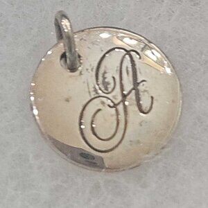 VTG Sterling Silver Authentic Tiffany "A" Charm/Pendant Piece from 90s Marked,